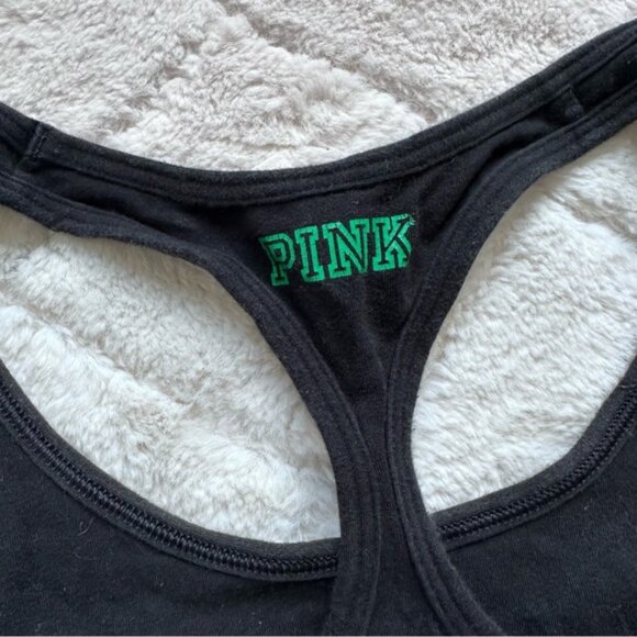 Victoria's Secret PINK | Black & Green "Haut Court" Shamrock Bra | Size Small - Picture 4 of 12